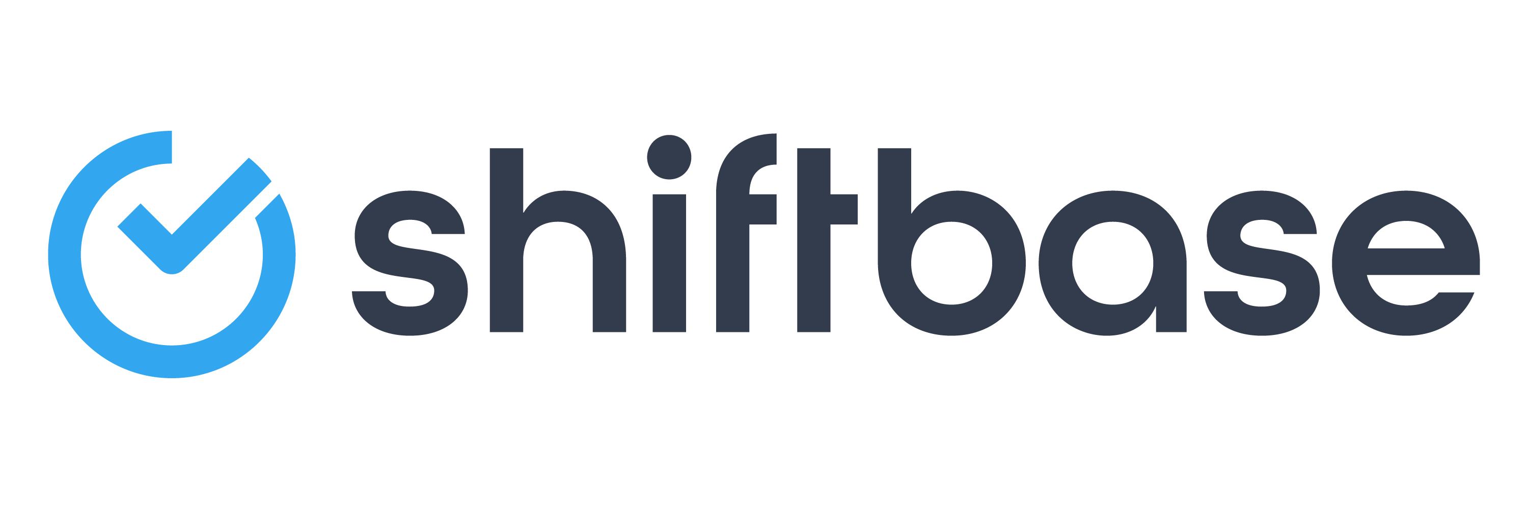 Shiftbase text logo transparent dark